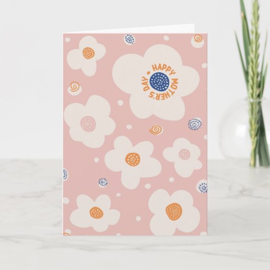 Glückliche Mutter Tag Einfache Blumengrußkarte Karte (Vorderseite)