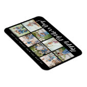 Glückliche Mutter Tag Foto Collage Custom Black Magnet (Rechte Seite)
