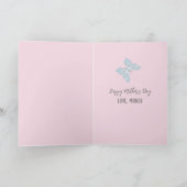 Glückliche Mutter Tag Foto Pastel Niedliche Schmet Karte (Innenseite)