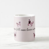 Glückliche Mutter Tag Liebe Pink Satin Butterfly Kaffeetasse (Mittel)