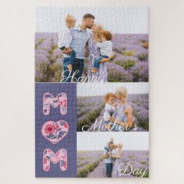 Glückliche Mutter Tag Mama Foto Collage & Florals Puzzle