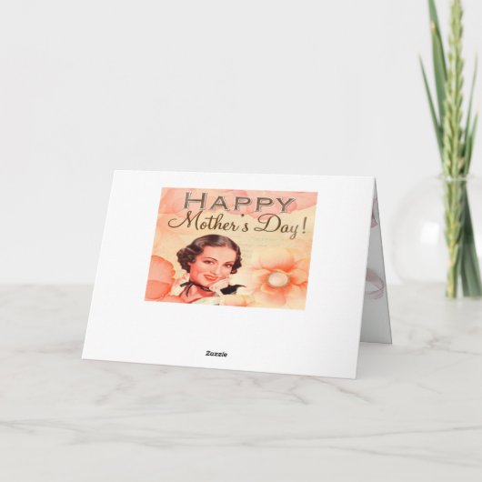 Glückliche Mütter Tag mit Blume Karte (Rückseite)