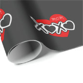 Glückliche Mütter Tag mit Liebe für Mutter Geschenkpapier (Rolleneckpunkt)