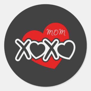 Glückliche Mütter Tag mit Liebe für Mutter Runder Aufkleber