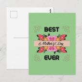 Glückliche Mütter Tag mit Liebe Postkarte (Vorne/Hinten)
