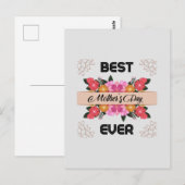 Glückliche Mütter Tag mit Liebe Postkarte (Vorne/Hinten)