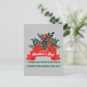 Glückliche Mütter Tag mit Liebe und Blume Postkarte (Stehend Vorderseite)