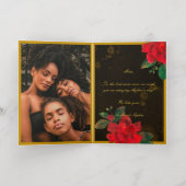 Glückliche Mutter Tag Vintage Black Gold Rote Rose (Innen Abgelegt)