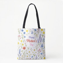 Glückliche Mutter Tag Wildblume Tote Tasche