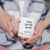 Glückliche Mutter-Tag-Wildblumen Schmetterlinge Kaffeetasse