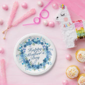 Glückliche Mutter Tag Winter Blumenpapier Platte Pappteller (Party)