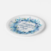 Glückliche Mutter Tag Winter Blumenpapier Platte Pappteller (Schrägansicht)