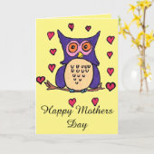 Glückliche Mutter-Tageskarte Karte (Gelbe Blume)