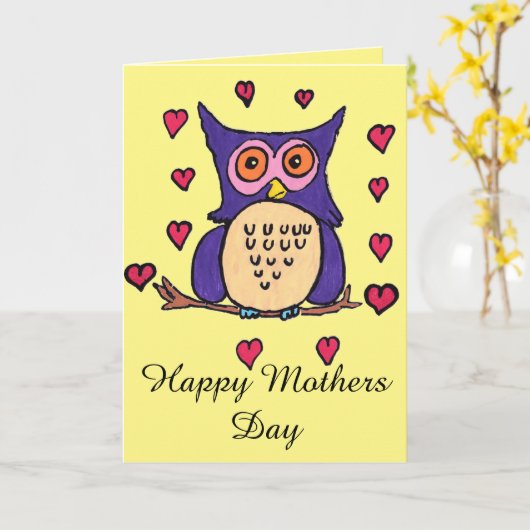 Glückliche Mutter-Tageskarte Karte (Gelbe Blume)