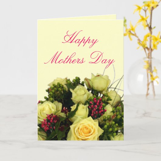 Glückliche Mutter-Tageskarte mit Vers Karte (Gelbe Blume)