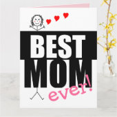 Glückliche Mutterscheine, die sie einlösen können. Karte (Gelbe Blume)