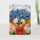 Glückliche Muttertag festgehaltene Blume aus Glas  Karte (Rückseite)