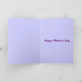 Glückliche Muttertag festgehaltene Blume aus Glas  Karte (Innenseite)