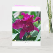 Glückliche Muttertag Lila Phalaenopsis Orchideenka Karte (Rückseite)