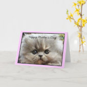Glückliche Muttertag Persische Kitten Grußkarte Karte (Gelbe Blume)