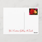 Glückliche Muttertag Rote Gelbe Rosen Postkarte (Rückseite)