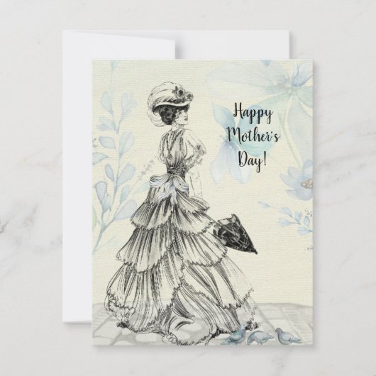 Glückliche Muttertag Viktorianische Parasolvögel (Vorderseite)