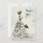 Glückliche Muttertag Viktorianische Parasolvögel Dankeskarte (Vorderseite)