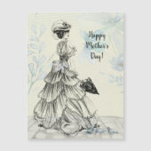 Glückliche Muttertag Viktorianische Parasolvögel Magnetkarte (Vorderseite)