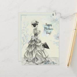 Glückliche Muttertag Viktorianische Parasolvögel Postkarte