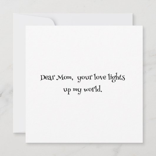 Glückliche Muttertagskarte (Rückseite)