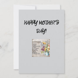 Glückliche Muttertagskarte Feiertagskarte