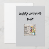 Glückliche Muttertagskarte Feiertagskarte (Vorne/Hinten)