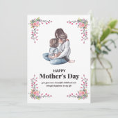 Glückliche Muttertagskarte Feiertagskarte (Stehend Vorderseite)