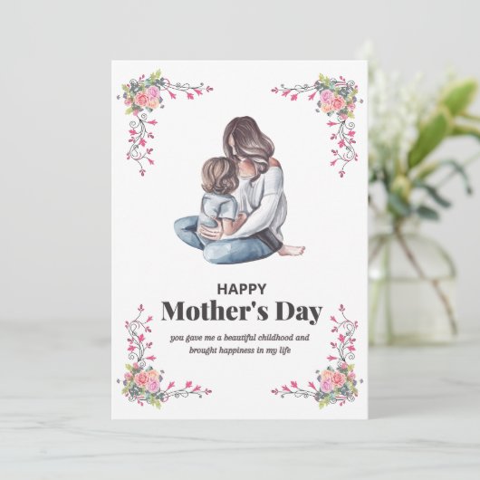 Glückliche Muttertagskarte Feiertagskarte (Stehend Vorderseite)