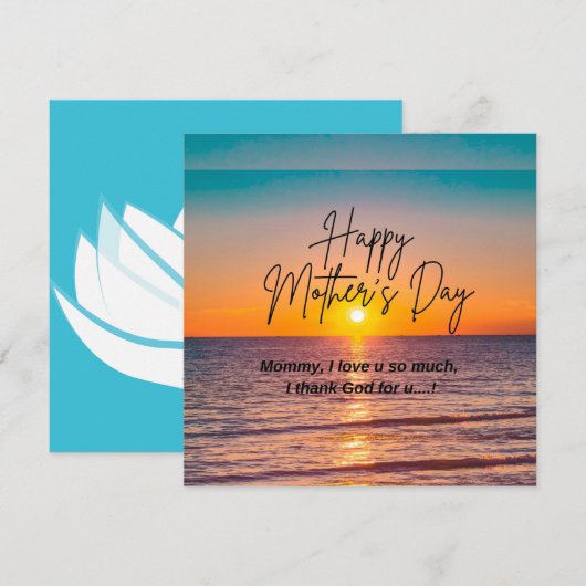 Glückliche Muttertagskarte Feiertagskarte (Vorne/Hinten)