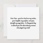 Glückliche Muttertagskarte Karte (Rückseite)