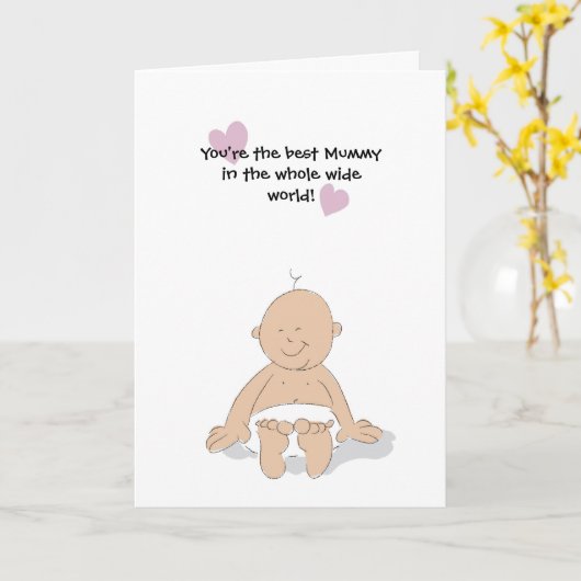 Glückliche Muttertagskarte. Karte (Gelbe Blume)