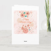 Glückliche Muttertagskarte Karte (Rückseite)