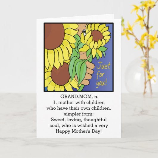 Glückliche Muttertagskarte Karte (Gelbe Blume)