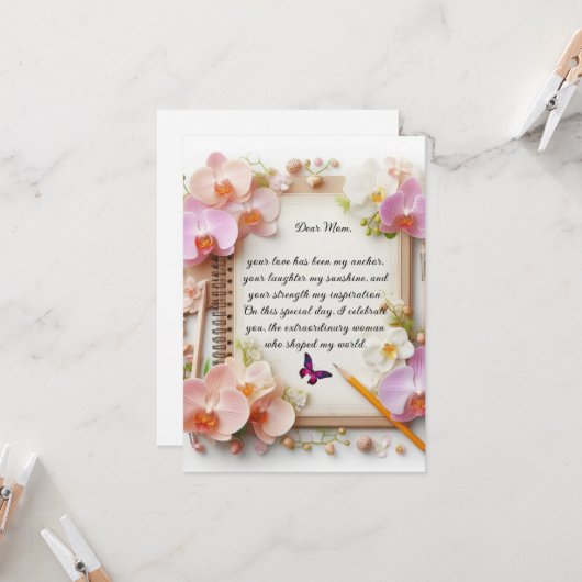 Glückliche Muttertagskarte Karte (Vorderseite/Rückseite Beispiel)