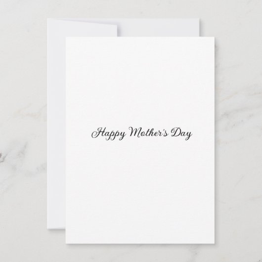 Glückliche Muttertagskarte Karte (Rückseite)