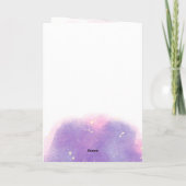 Glückliche Muttertagskarte, magische Blume, Postka Dankeskarte (Rückseite)