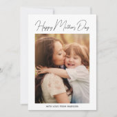 Glückliche Muttertagskarte Minimalistisches Foto (Vorderseite)