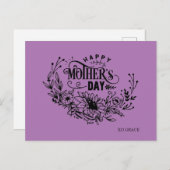 Glückliche Muttertagskarte Postkarte (Vorne/Hinten)