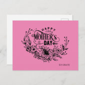Glückliche Muttertagskarte Postkarte (Vorne/Hinten)