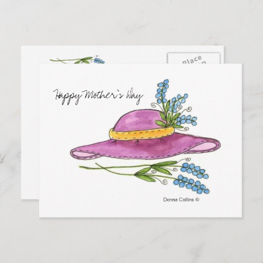 Glückliche Muttertagskarte Postkarte (Vorne/Hinten)