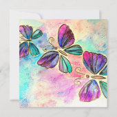 Glückliche Muttertagskarte Schmetterlinge fliegen (Rückseite)