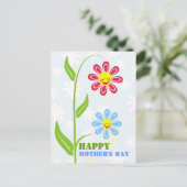 Glückliche Muttertagskarten Postkarte (Stehend Vorderseite)