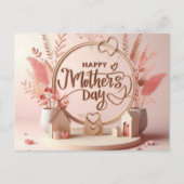 Glückliche Muttertagskarten Postkarte (Vorderseite)