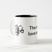 Glückliche Nachbarn Zweifarbige Tasse (Vorderseite Links)